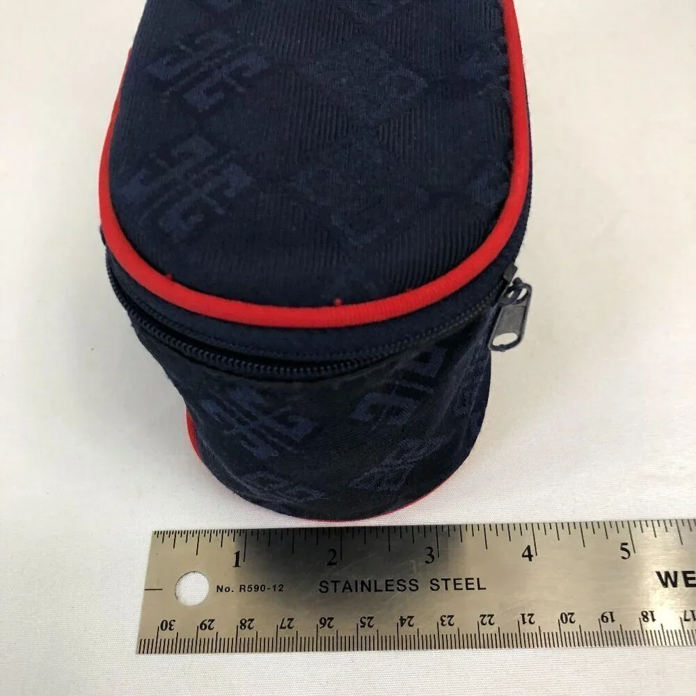 Givenchy Blue And Red Makeup Bag With Mirror